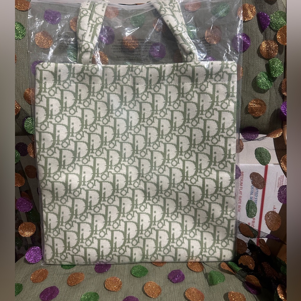 Dior Green Oblique Monogram Print Tote Bag Vip Gift